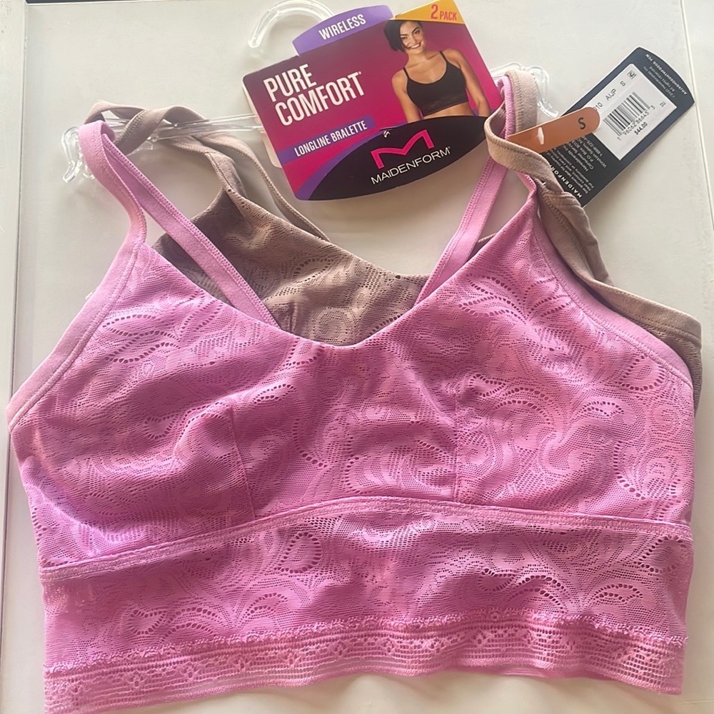 Two Maidenform Longline Bralette Wireless